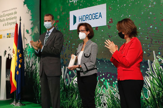 Ir a la noticia El Rey Felipe VI entrega a Hidrogea el accésit de los Premios Europeos de Medio Ambiente