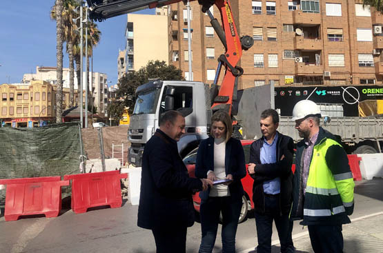 Ir a la noticia Las obras en la red de alcantarillado de Plaza Mª Cristina mejorarán la canalización de aguas en episodios de fuertes lluvias